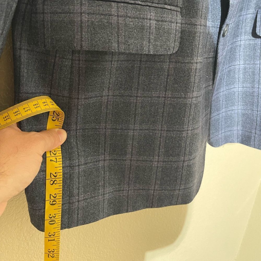 Classic Navy Checkered Blazer - Picture 8 of 8